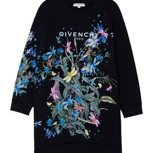 Givenchy Jungle Logo Floral Crewneck Sweatshirt Dress